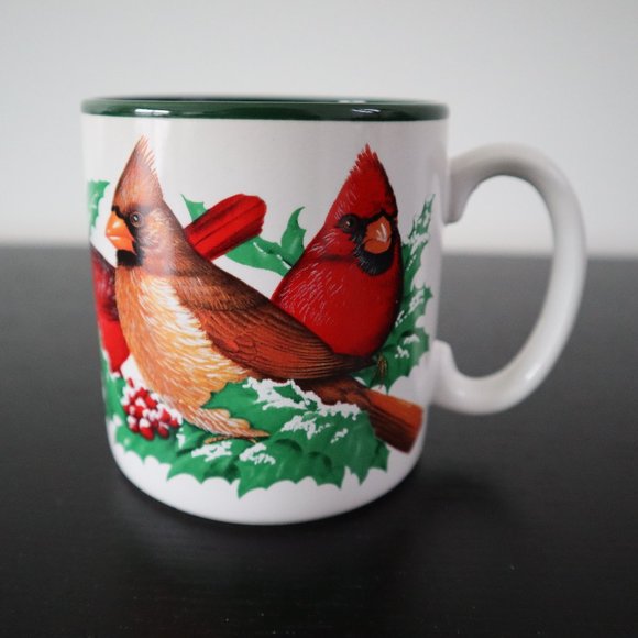 Vintage Cardinal Mug 1994 - Never Used - Winter Cardinal Mug - Charles Pearson - Picture 1 of 8
